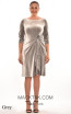 Alfa Beta B4590 Gray Front Dress