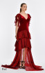 Alfa Beta B4641 Red Velvet Dress