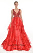Alfa Beta B4741 Red Front Dress