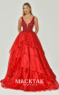 Alfa Beta B4741 Red Front Dress