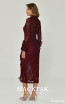 Alfa Beta B5186 Burgundy Back Dress 