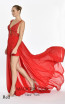 Alfa Beta B5209A Red Chiffon Dress