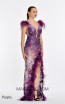 Alfa Beta B5213 Purple Feather Dress