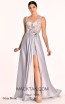 Alfa Beta B5346 Gray Bone Front Dress