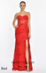 Alfa Beta B5396 Red Front Dress