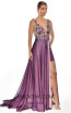 Alfa Beta B5399 Plum Dress
