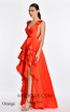 Alfa Beta B5424 Orange Satin Dress