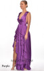 Alfa Beta B5424 Purple Satin Dress