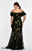Alfa Beta B5516 Black Green Back Dress