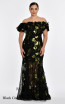 Alfa Beta B5516 Black Green Front Dress