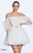 Alfa Beta 5551 White Front Dress