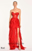 Alfa Beta 5576 Red Front Dress