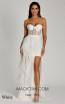 Alfa Beta 5576 White Front Dress