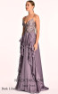 Alfa Beta 5601 Dark Lilac Long Dress