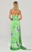 Alfa Beta B5618 Pattern Green Back Dress