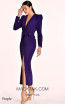 Alfa Beta B5625 Purple V Neckline Dress