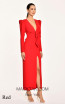 Alfa Beta B5625 Red V Neckline Dress