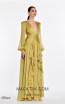 Alfa Beta B5638 Olive Chiffon Dress