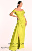 Alfa Beta 5649 Apple Green Off Shoulder Dress