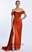 Alfa Beta 5649 Cinnamon Satin Dress