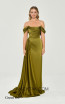 Alfa Beta 5649 Green Oil Front Dress