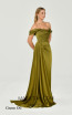Alfa Beta 5649 Green Oil Satin Dress