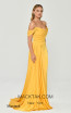 Alfa Beta 5649 Mustard Satin Dress