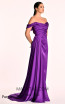 Alfa Beta 5649 Purple Off Shoulder Dress