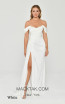 Alfa Beta 5649 White Front Dress
