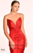 Alfa Beta 5706 Red Satin Dress