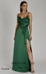 Alfa Beta B5710 Green Satin Dress