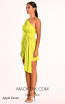 Alfa Beta B5713 Apple Green Satin Dress