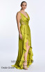 Alfa Beta B5726 Oxide Green Long Dress