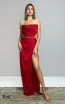 Alfa Beta B5755 Red Satin Dress