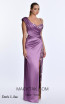 Alfa Beta B5768 Dark Lilac Satin Dress