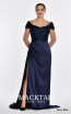 Alfa Beta B5775 Navy Blue Front Dress