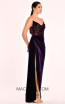 Alfa Beta B5793 Dark Purple Side Dress