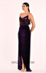 Alfa Beta B5793 Dark Purple Side Dress