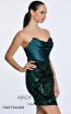 Alfa Beta B5814 Dark Emerald Mini Dress