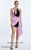 Alfa Beta 5815 Navy Blue Lilac Front Dress
