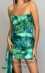  Alfa Beta 5822 Blue Chiffon Dress