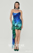 Alfa Beta B5822 Saks Green Front Dress