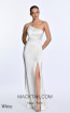 Alfa Beta B5824 White Satin Dress