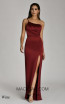 Alfa Beta B5824 Wine Long Dress