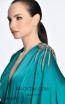 Alfa Beta 5864 Emerald V Neckline Dress