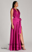 Alfa Beta B5883 Fuchsia V Neckline Dress
