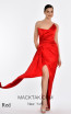 Alfa Beta B5891 Red Satin Dress