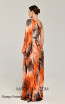 Alfa Beta B5896 Orange Pattern Back Dress