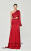Alfa Beta 5897 Claret Red Front Dress