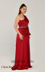 Alfa Beta 5897 Claret Red Column Dress